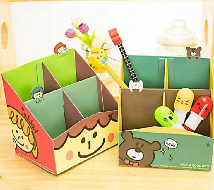 Tái Chế Hộp Giấy Mẫu tái chế hộp giấy thành khay đựng bút